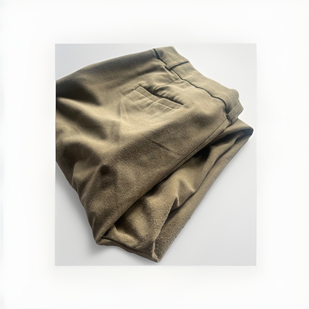 NineWest Stretch Career Pants Taupe Straight Leg Minimalist Size 12